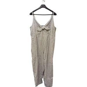 Old Navy Striped Smocked Cropped Knotted Linen-Blend Cami Jumpsuit Plus Size 3X